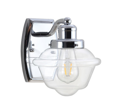 Orleans Iron/Glass schoolhouse LED Vanity Light - JONATHAN Y